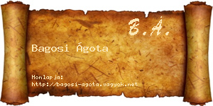 Bagosi Ágota névjegykártya